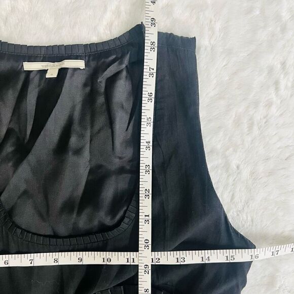 Anthropologie Womens Black Waist Bow Polka Dot Skirt Fit & Flare Dress Size 6 - Picture 7 of 10